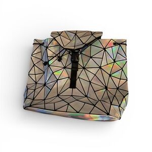 Holographic Geometric Women Backpack